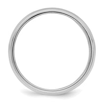 Sterling Silver Rhodium-plated 6mm Half Round Milgrain