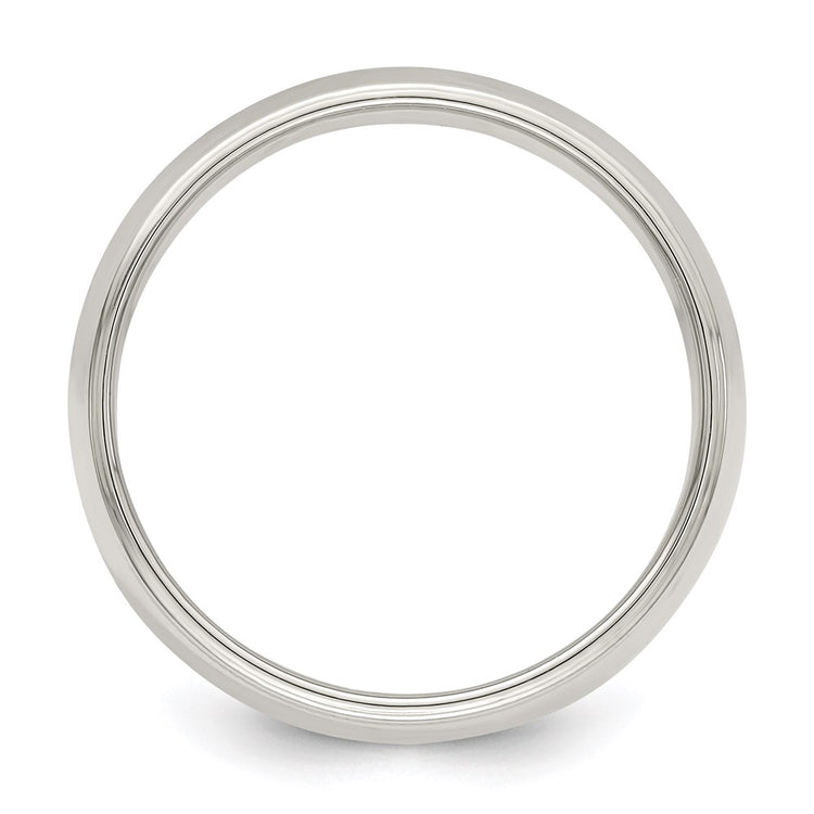 Sterling Silver 7mm Half Round Milgrain