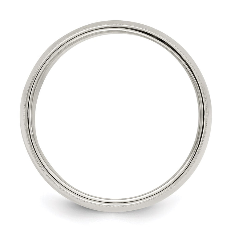Sterling Silver 9mm Half Round Milgrain