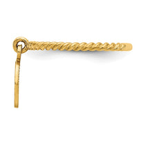 14k Polished Angel Dangle Twisted Band Size 4.75 Baby / Childs Ring