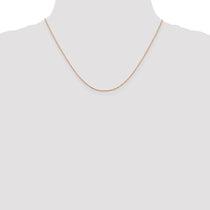 14K Rose Gold 18 inch .8mm Diamond-cut Cable with Lobster Clasp Chain