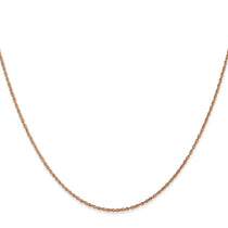 14K Rose Gold 20 inch .8mm Baby Rope with Spring Ring Clasp Chain