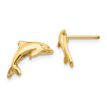 14k Dolphin Post Earrings