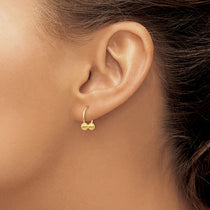 14k Madi K 12mm Half Hoop with 4mm Screw-on Bead Single Earring