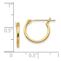 14k Madi K 1.25x12mm Half Hoop Earrings