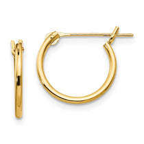 14k Madi K 1.25x12mm Half Hoop Earrings