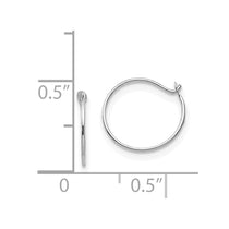 14k White Gold Madi K Small 1x9mm Endless Hoop Earrings