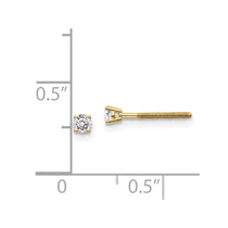 14ky .10ct. SI3 G-I Diamond Stud Thread on/off Post Earrings