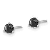 14k White Gold 1/2 carat Black Diamond Stud Earrings