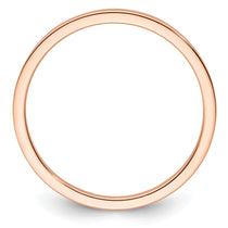14K Rose Gold 1.2mm Flat Polished Stackable Band