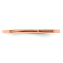14K Rose Gold 1.2mm Flat Polished Stackable Band