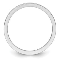 14K White Gold 1.2mm Flat Polished Stackable Band