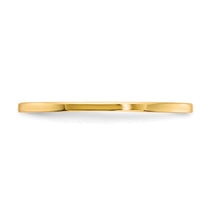 14K Yellow Gold 1.2mm Flat Polished Stackable Band