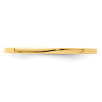 14K Yellow Gold 1.2mm Flat Polished Stackable Band