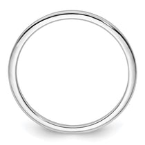 14K White Gold 1.2mm Half Round Polished Stackable Band