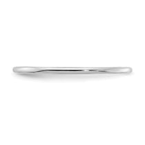 14K White Gold 1.2mm Half Round Polished Stackable Band