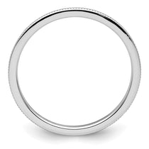 14K White Gold 1.2mm Milgrain Stackable Band