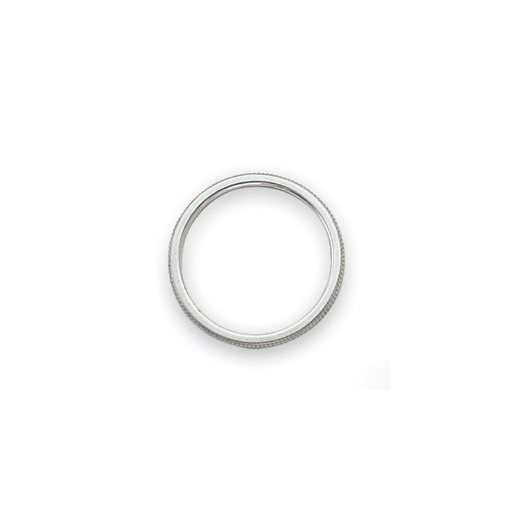 14k White Gold 1.5mm Milgrain Stackable Band