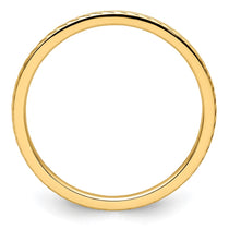 14K Yellow Gold 1.2mm Twisted Wire Pattern Stackable Band