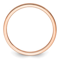 14K Rose Gold 1.2mm Flat Satin Stackable Band