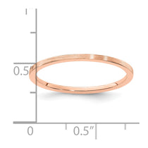 14K Rose Gold 1.2mm Flat Satin Stackable Band