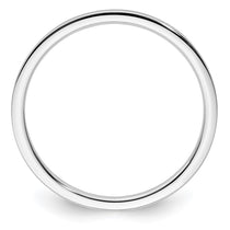 14K White Gold 1.2mm Flat Satin Stackable Band