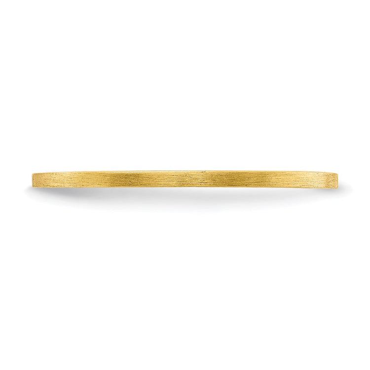 14K Yellow Gold 1.2mm Flat Satin Stackable Band