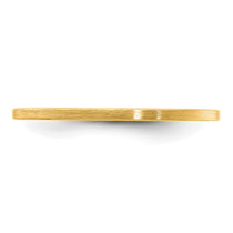 14K Yellow Gold 1.2mm Flat Satin Stackable Band