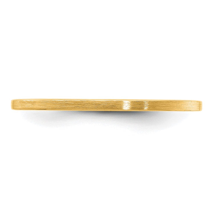14K Yellow Gold 1.2mm Flat Satin Stackable Band