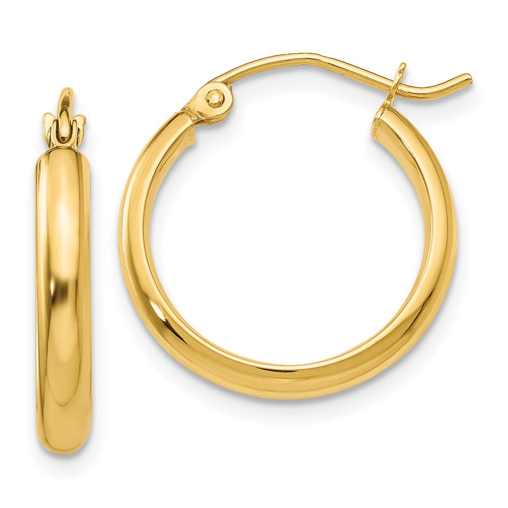 14k 2.75x17mm Round Tube Hoop Earrings