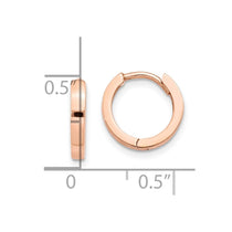 14k Rose Gold Round Hinged Hoop Earrings