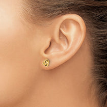 14K 6.5mm Polished Love Knot Post Earrings
