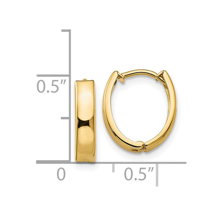 14k Polished Hinged Hoop Earrings