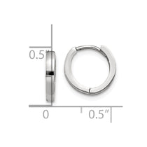 14k White Gold Round Hinged Hoop Earrings