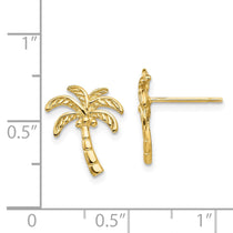 14k Polished Palm Tree Post Earrings