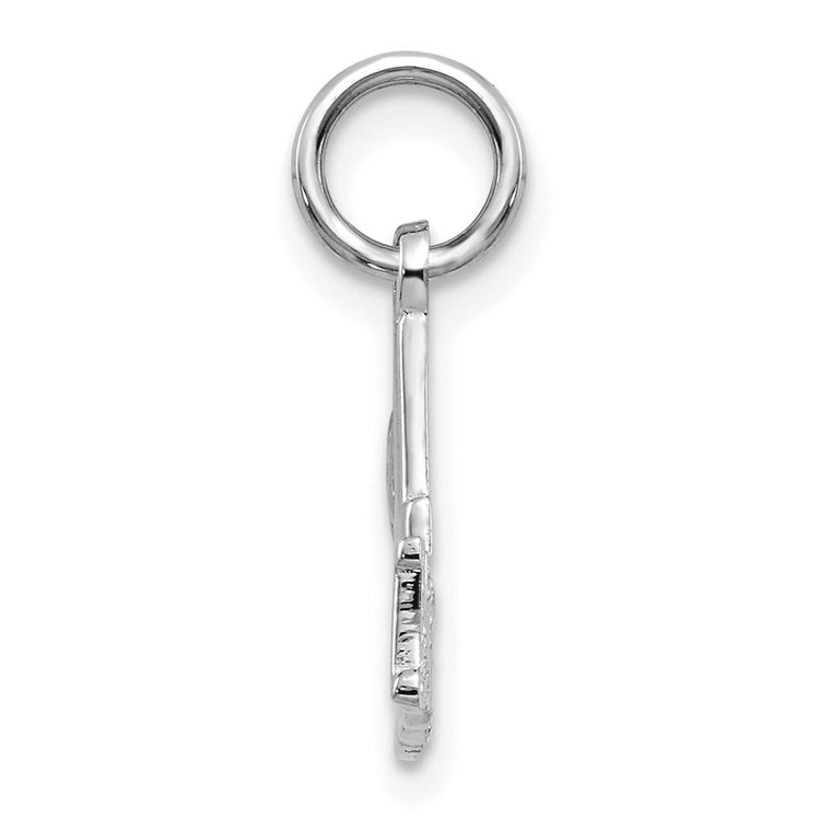 14k White Gold #1 MOM Charm