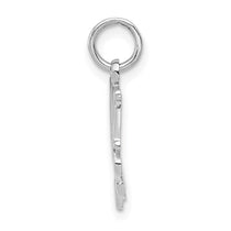 14k White Gold MOM Charm