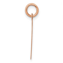 14K Rose Gold Polished Engravable 16mm Heart Disc Pendant