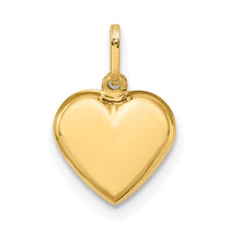 14K Polished 3-D Puffed Heart Pendant