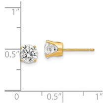 14k 5.5mm Round CZ Stud Earrings
