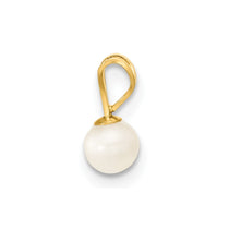14k 4-5mm White Freshwater Cultured Pearl Pendant/5 inch Bracelet/Post Earrings 3-piece Set