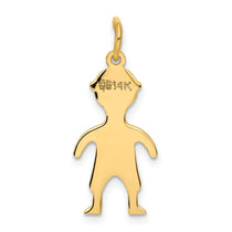14k .018 Depth Engravable Boy Charm