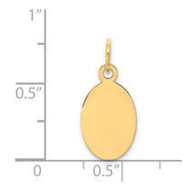 14k Plain .018 Gauge Engravable Oval 17x19mm Disc Charm