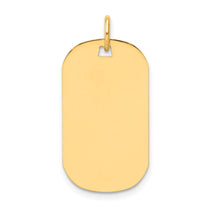 14k Plain .009 Gauge Engraveable 24x14mm Dog Tag Disc Charm
