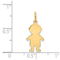 14k .018 Depth Engravable Boy Charm