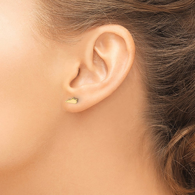14KY Kentucky State Earrings