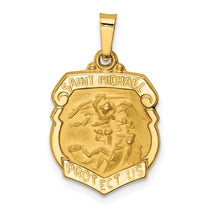 14K Yellow Gold St. Michael Medal Badge Pendant