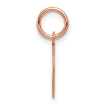 14k Rose Gold Plain .027 Gauge Round Engraveable 10mm Disc Charm