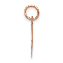 14k Rose Gold Plain .018 Gauge Round Engraveable 12mm Disc Charm