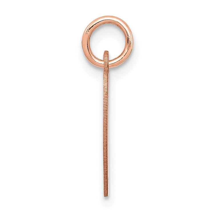 14k Rose Gold Plain .013 Gauge Engraveable Heart 15x14mm Disc Charm